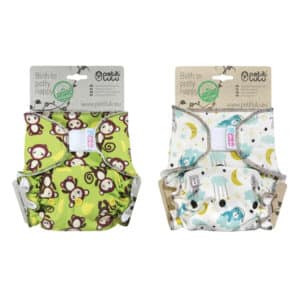 Wasbare luier Fluffy Organic van Petit Lulu voor kinderen van 5 tot 16 kg