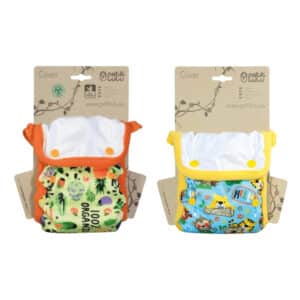 Minimalistische luier van Petit Lulu met jungle dieren print voor zindelijkheidstraining