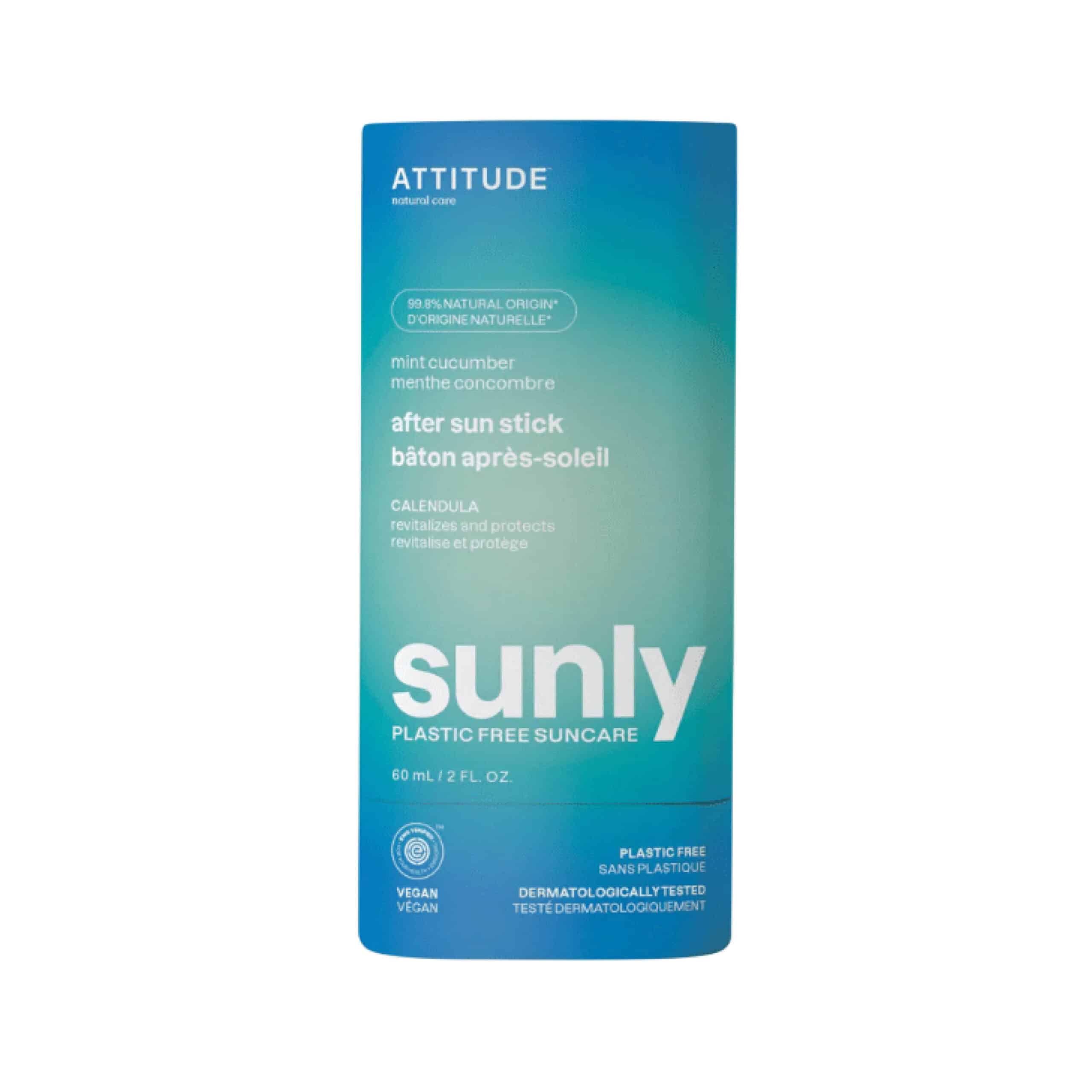 Verzorgende after sun stick van Attitude met munt en komkommer