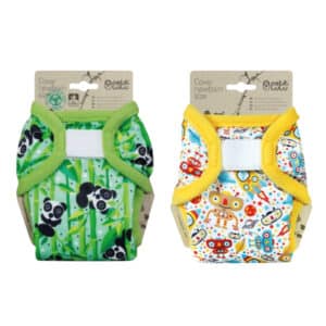 Newborn overbroekje van gerecycled polyester van Petit Lulu voor wasbare luiers