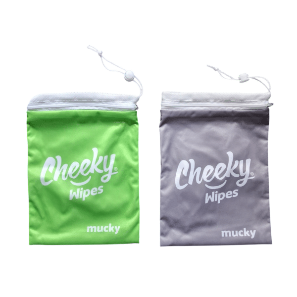 Wetbags voor vuile doekjes van Cheeky Wipes.