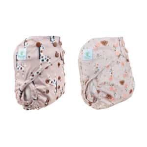 Blümchen All-in-2 wasbaar overbroekje met drukknopen, dubbele lekgootjes en vrolijk dessin, geschikt voor baby’s van 3 tot 15 kg