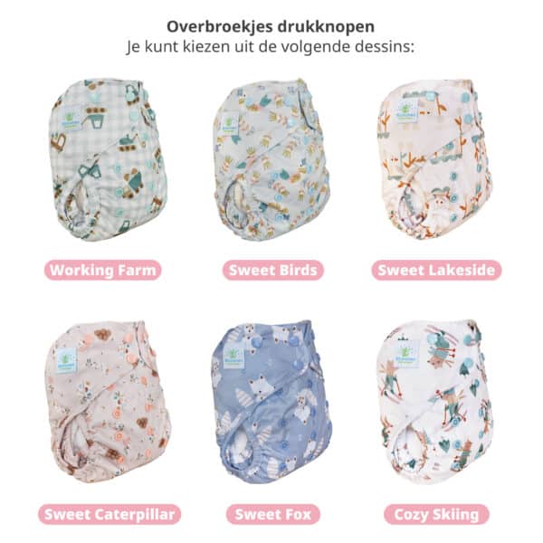 Parttime of fulltime luierpakket van Blümchen met zachte katoenen luiers en overbroekjes
